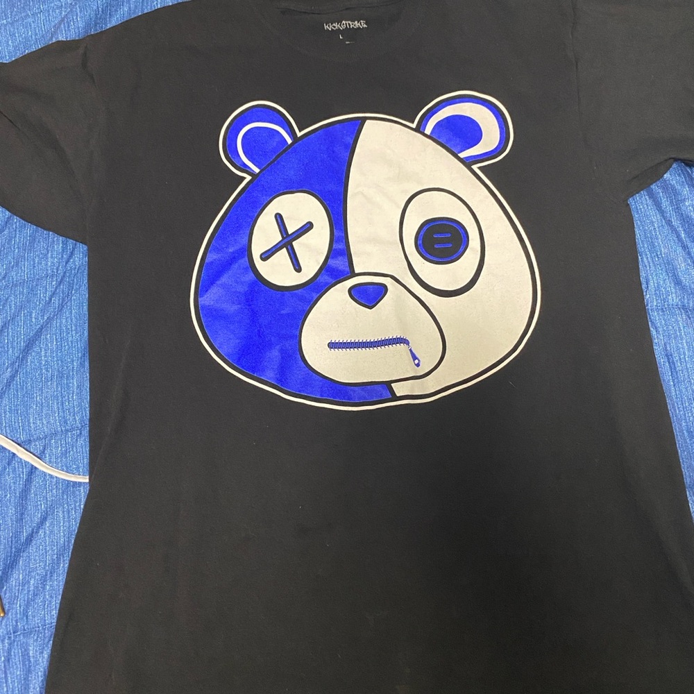 Men L Graffic Shirt Design Bear Kickstrick